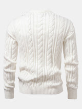 Tristan - Jacquard Cable Knit Crew Neck Sweater