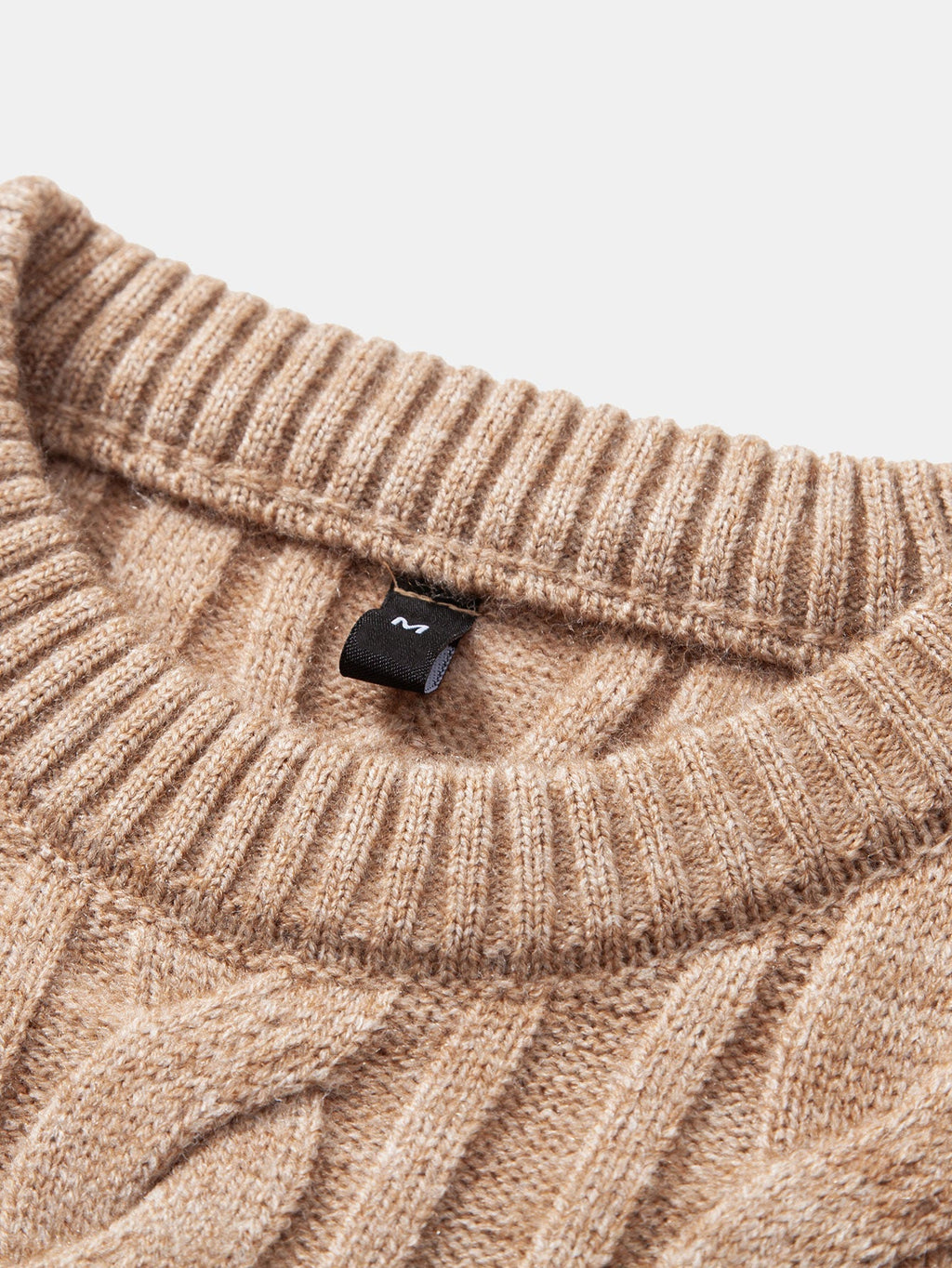 Tristan - Jacquard Cable Knit Crew Neck Sweater