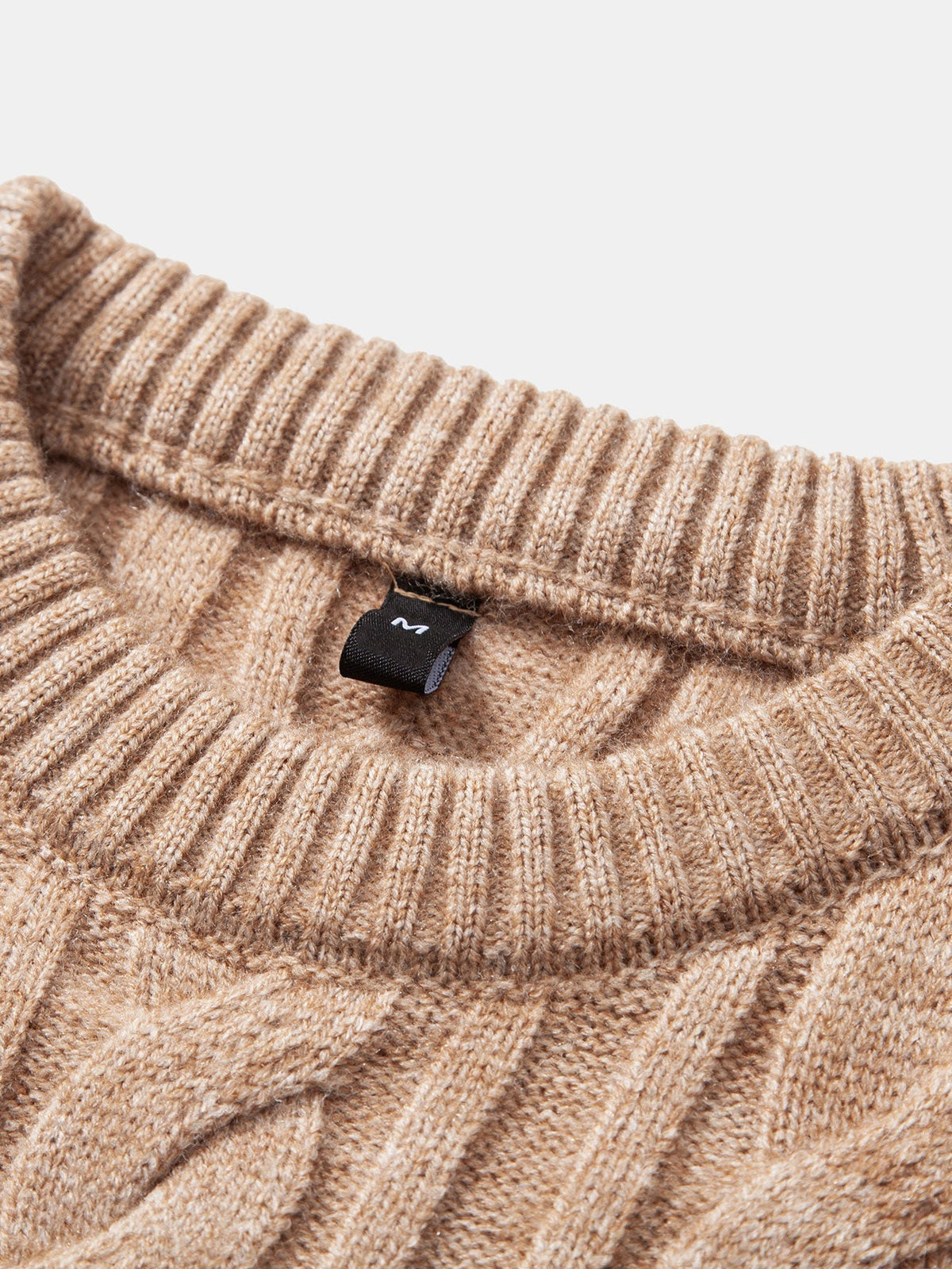 Tristan - Jacquard Cable Knit Crew Neck Sweater