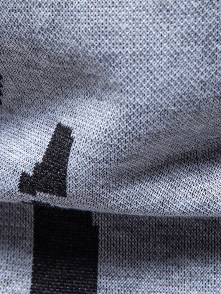 Blake - Abstract Print Stand Collar Sweater