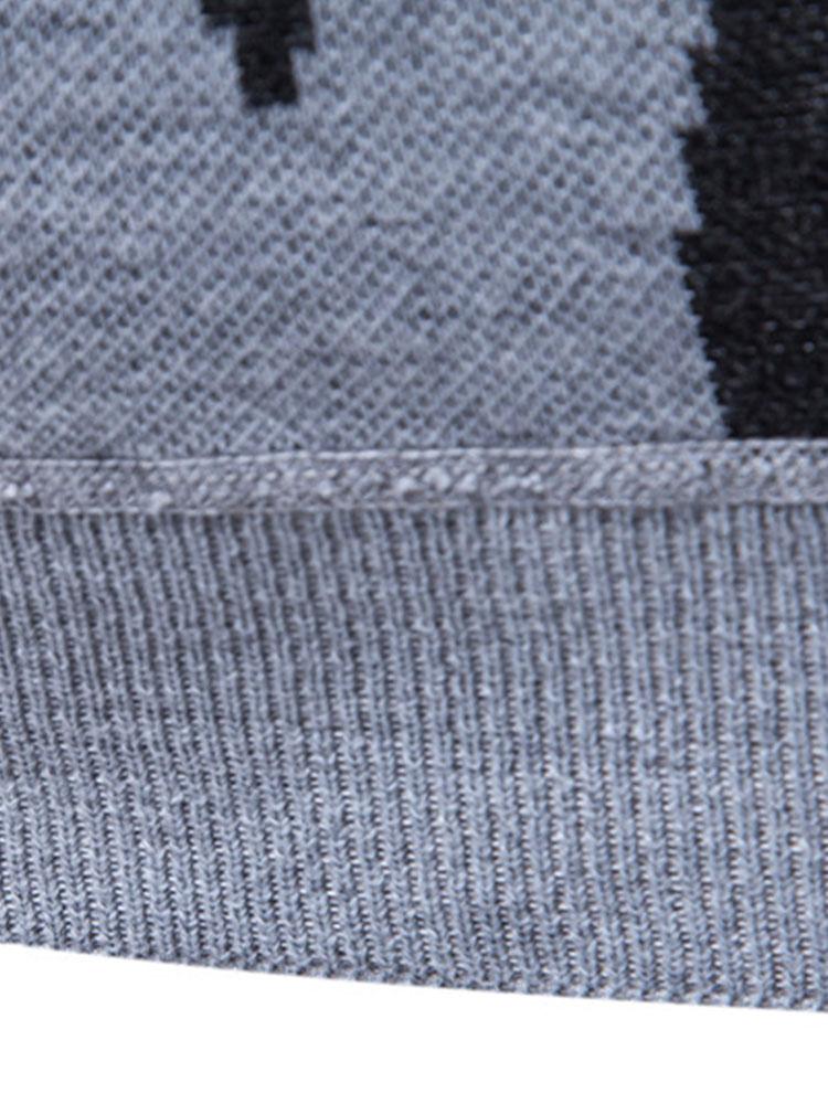 Blake - Abstract Print Stand Collar Sweater