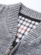 Carson - Knit Zip Cardigan with Baseball Collar