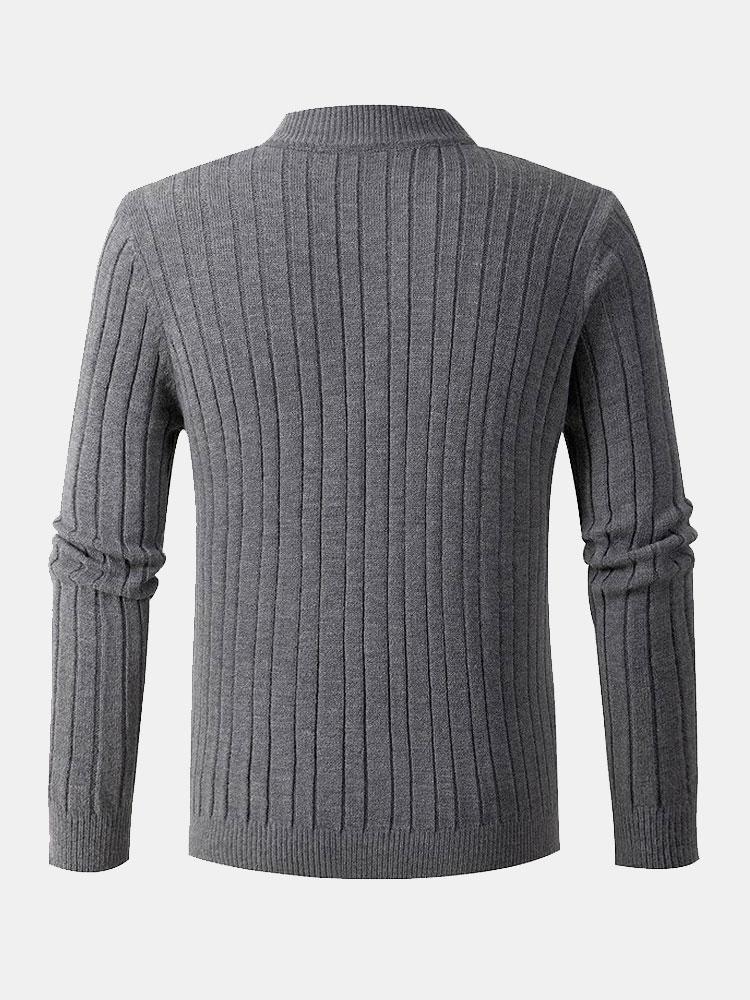 Dawson - Cable Knit Stand Collar Quarter-Zip Sweater