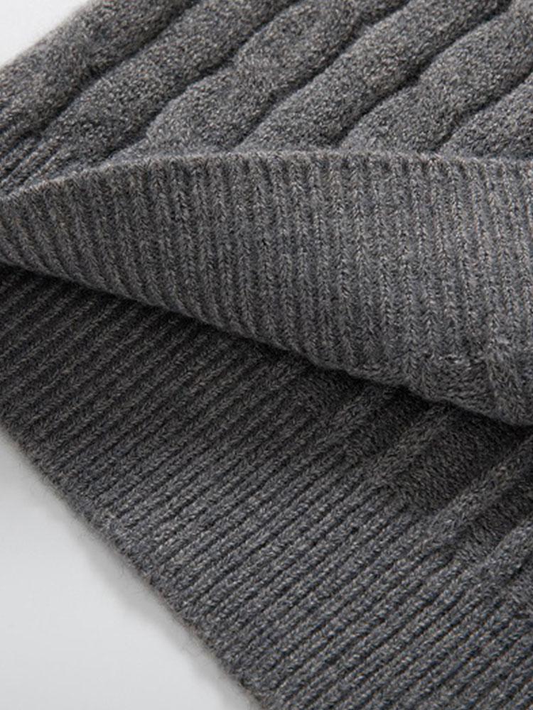 Dawson - Cable Knit Stand Collar Quarter-Zip Sweater