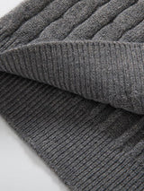 Dawson - Cable Knit Stand Collar Quarter-Zip Sweater