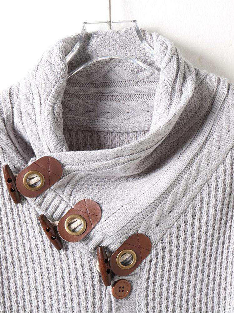 Easton - Button Neck Turtleneck Sweater