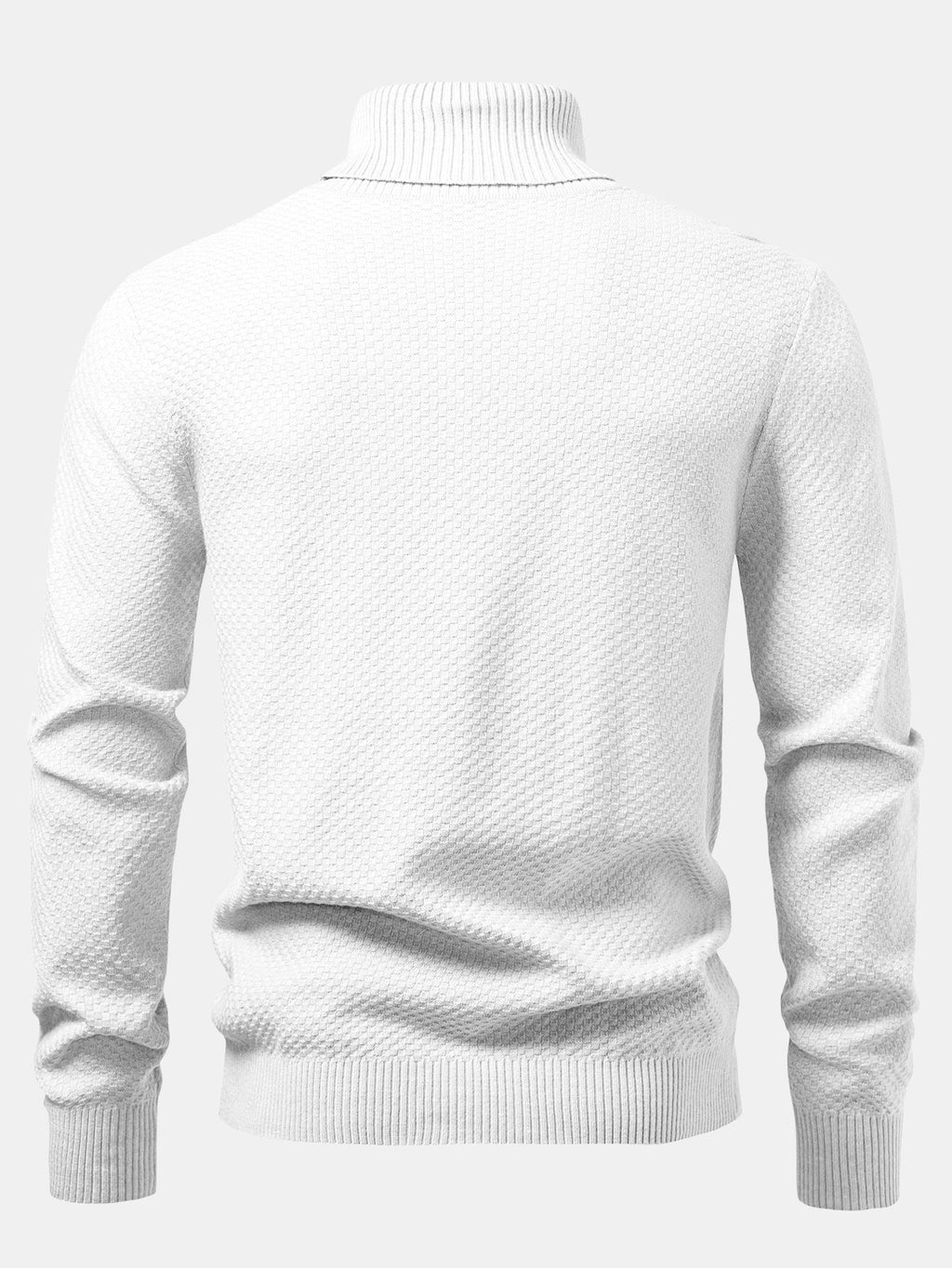 Emmett - Checkerboard Knit Turtleneck Sweater