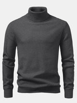 Emmett - Checkerboard Knit Turtleneck Sweater
