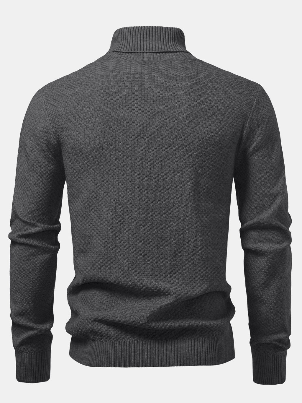 Emmett - Checkerboard Knit Turtleneck Sweater