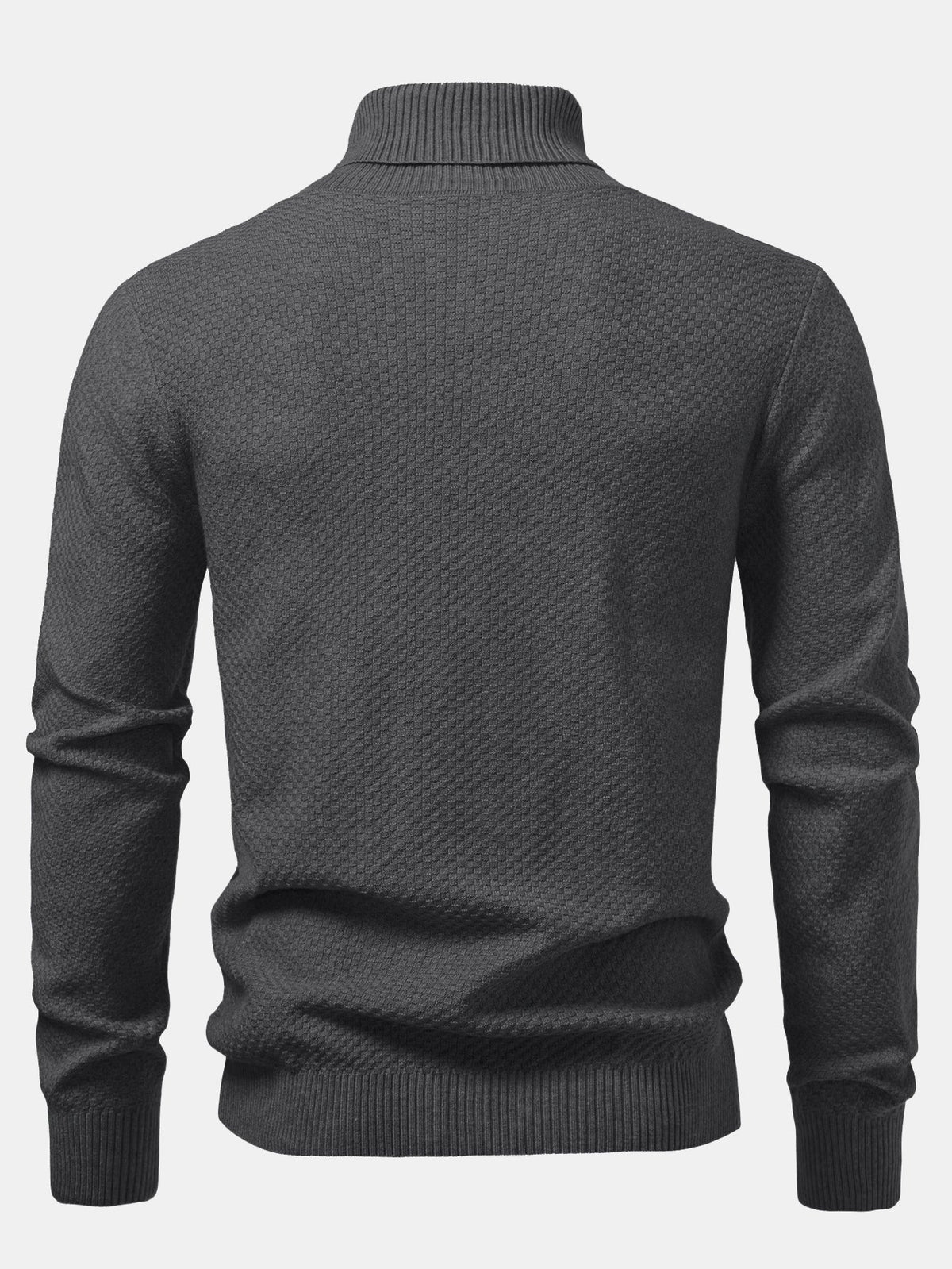 Emmett - Checkerboard Knit Turtleneck Sweater