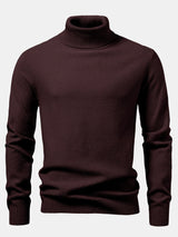 Emmett - Checkerboard Knit Turtleneck Sweater