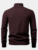 Emmett - Checkerboard Knit Turtleneck Sweater