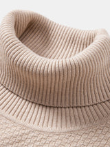 Emmett - Checkerboard Knit Turtleneck Sweater