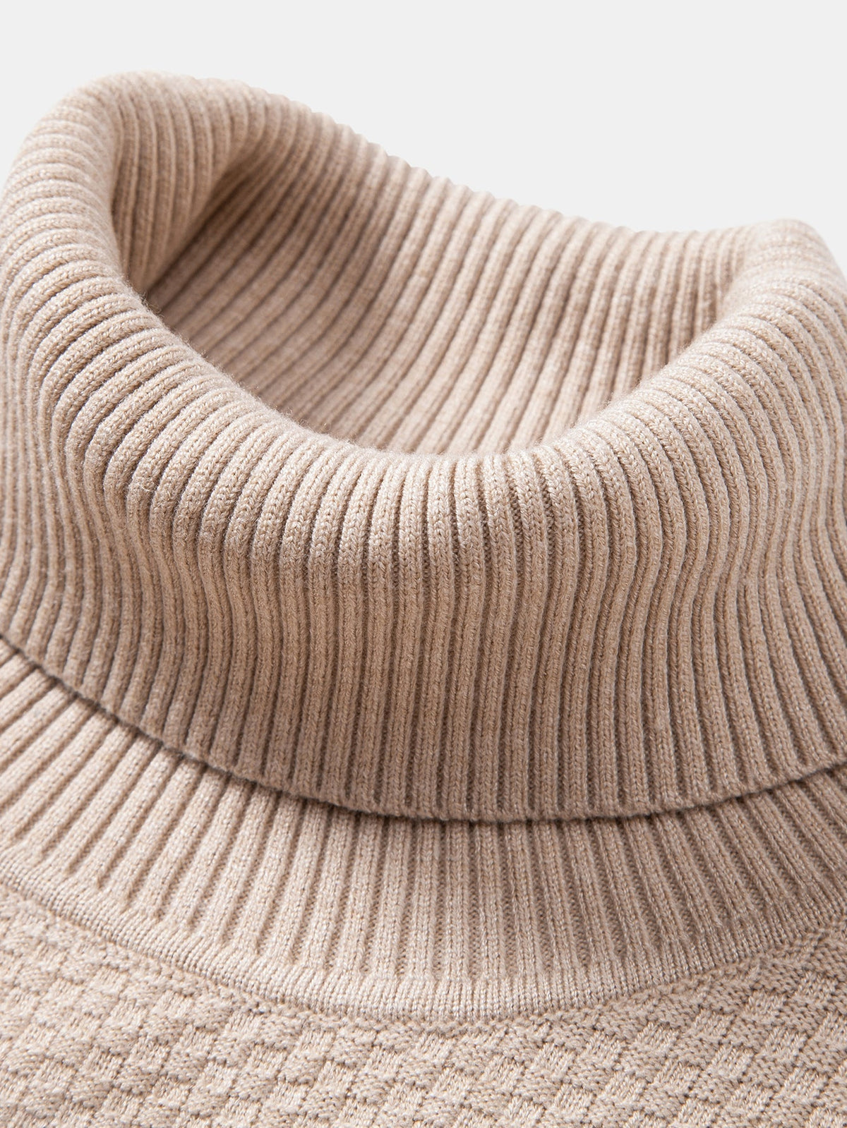 Emmett - Checkerboard Knit Turtleneck Sweater