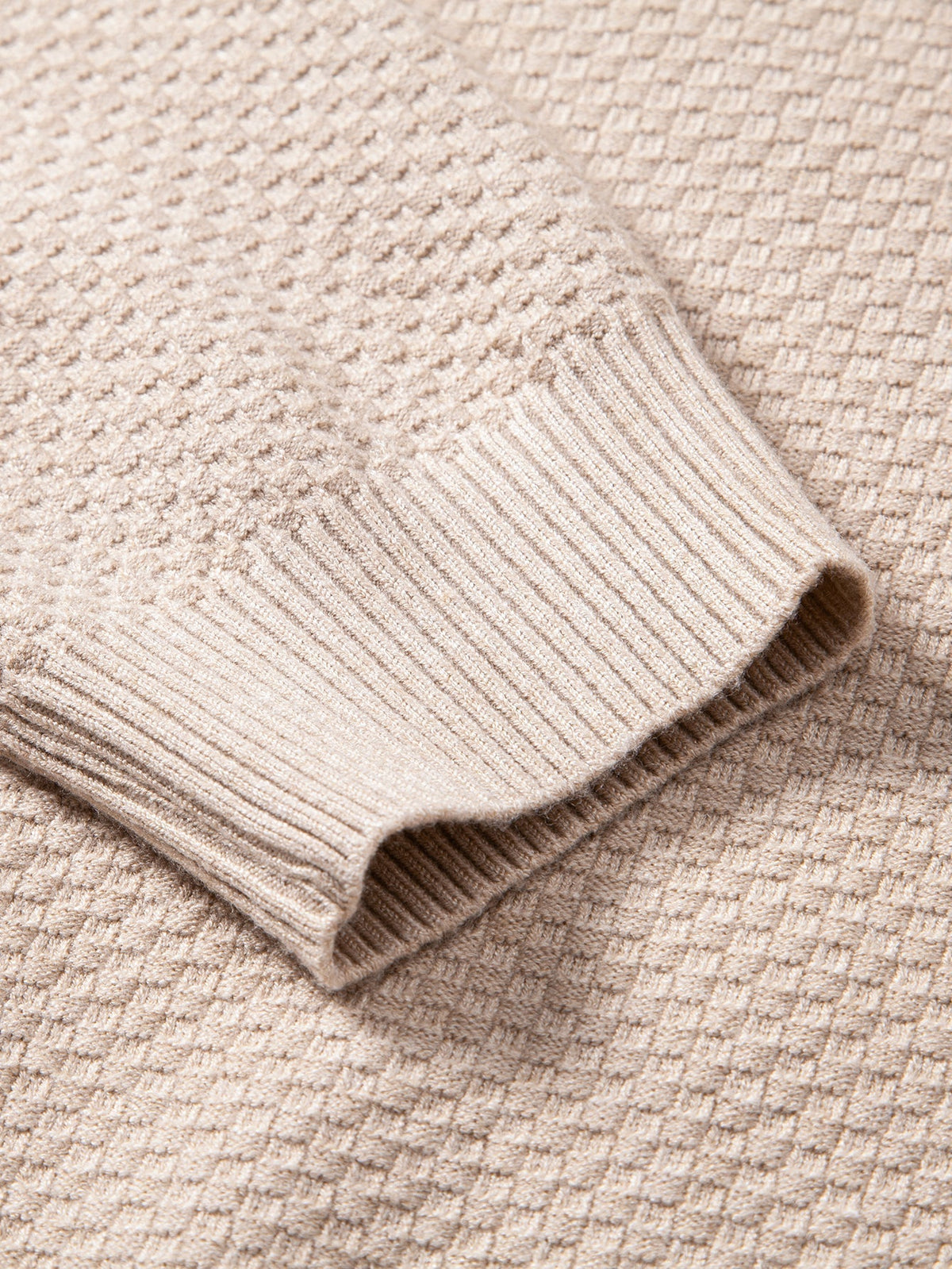 Emmett - Checkerboard Knit Turtleneck Sweater