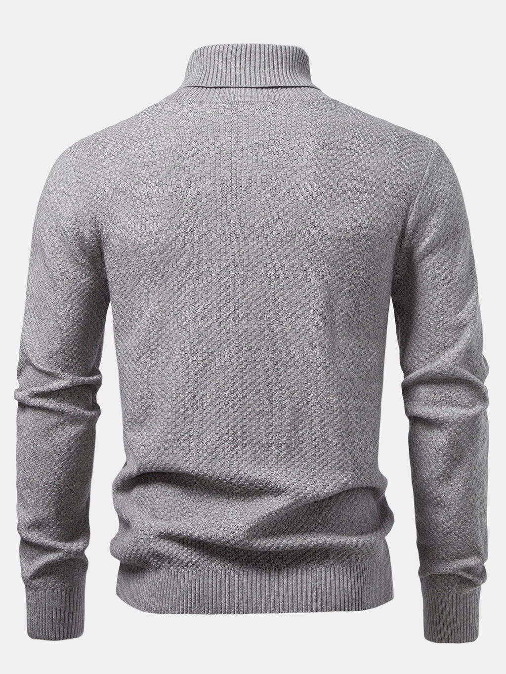 Emmett - Checkerboard Knit Turtleneck Sweater