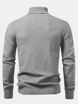 Emmett - Checkerboard Knit Turtleneck Sweater