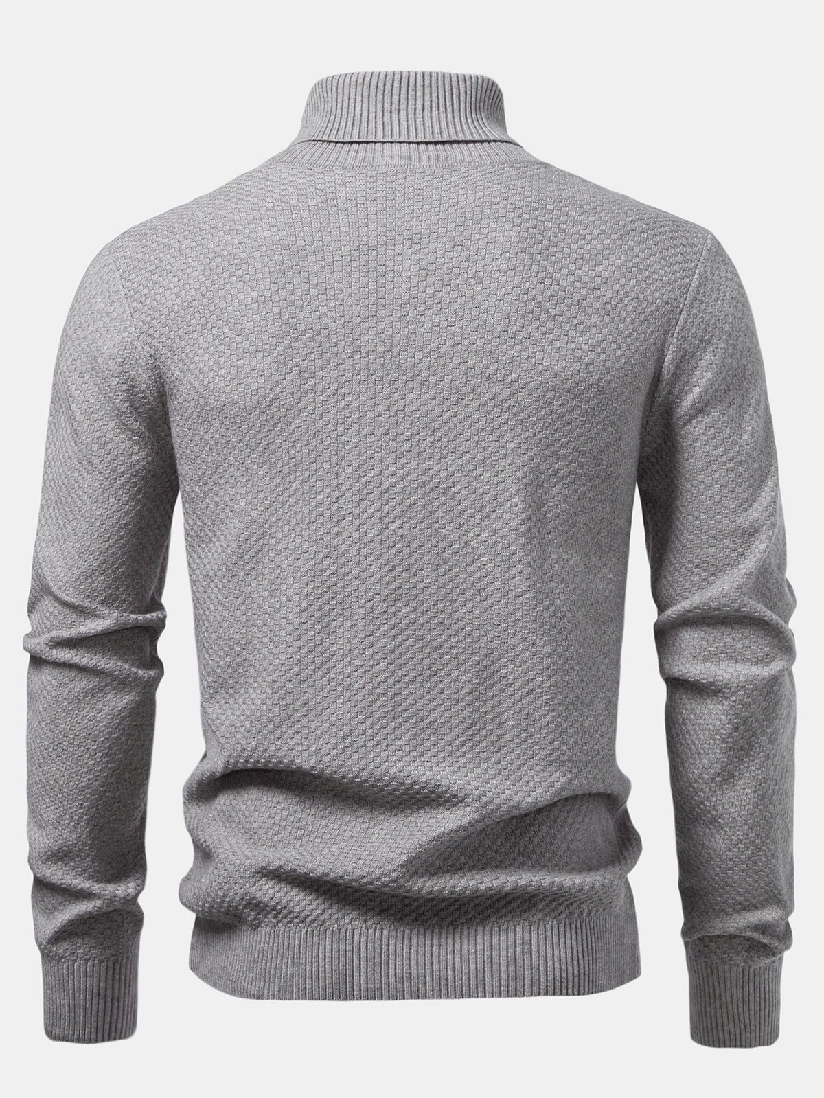 Emmett - Checkerboard Knit Turtleneck Sweater