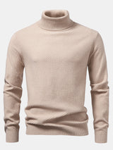 Emmett - Checkerboard Knit Turtleneck Sweater