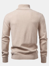 Emmett - Checkerboard Knit Turtleneck Sweater