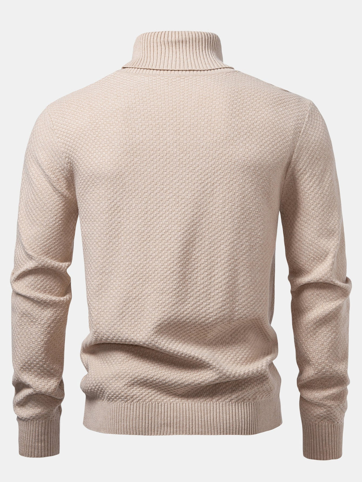 Emmett - Checkerboard Knit Turtleneck Sweater