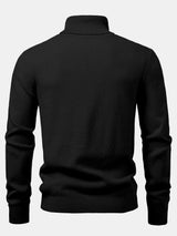 Emmett - Checkerboard Knit Turtleneck Sweater