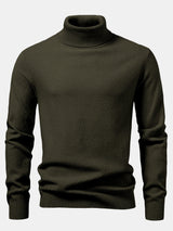 Emmett - Checkerboard Knit Turtleneck Sweater