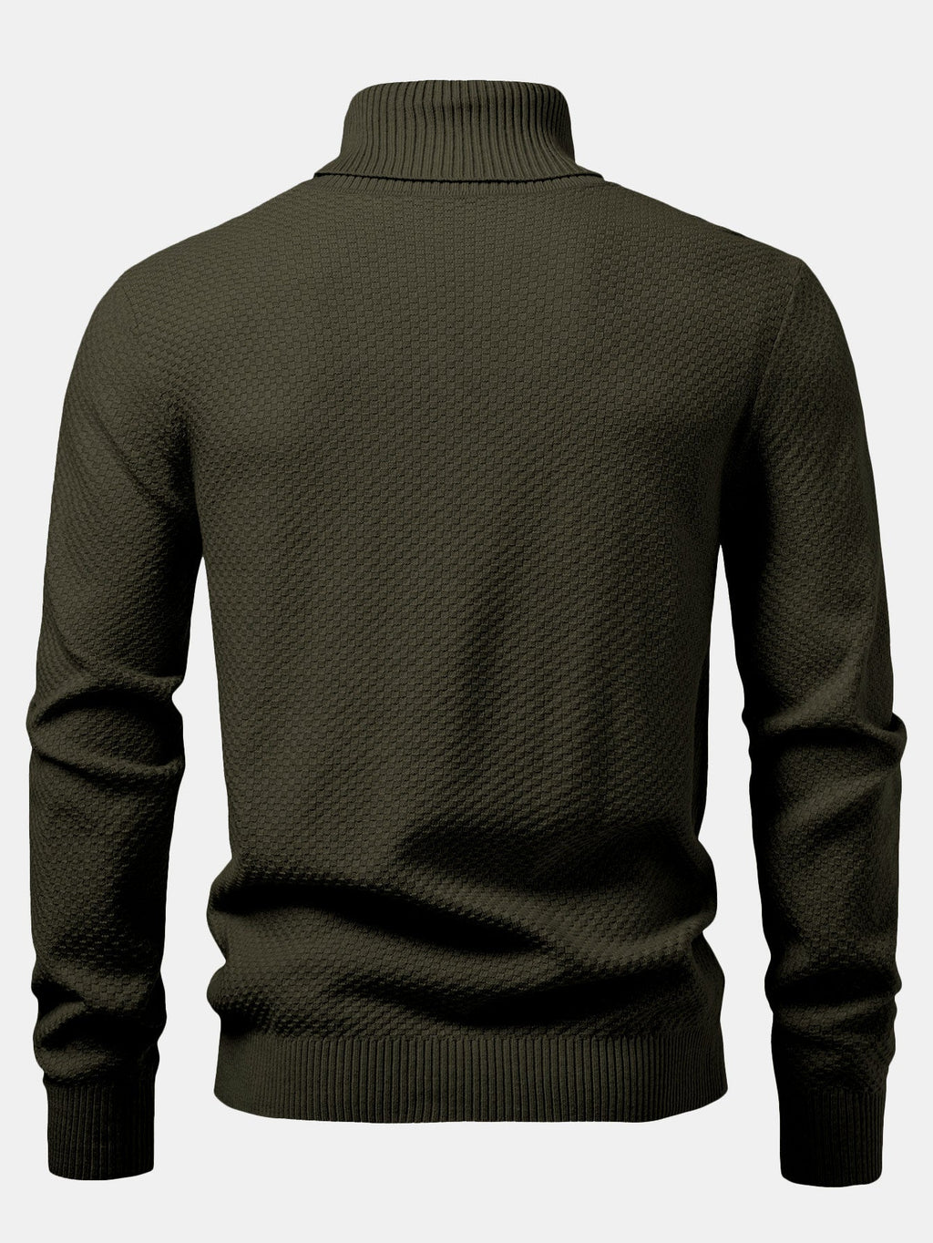 Emmett - Checkerboard Knit Turtleneck Sweater