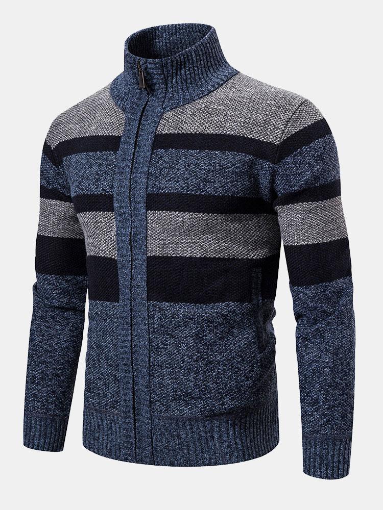 Hayden - Colour Block High Neck Zip Sweater