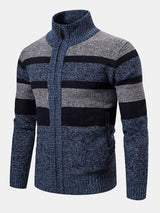Hayden - Colour Block High Neck Zip Sweater