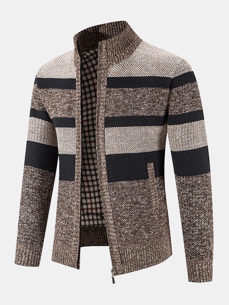 Hayden - Colour Block High Neck Zip Sweater