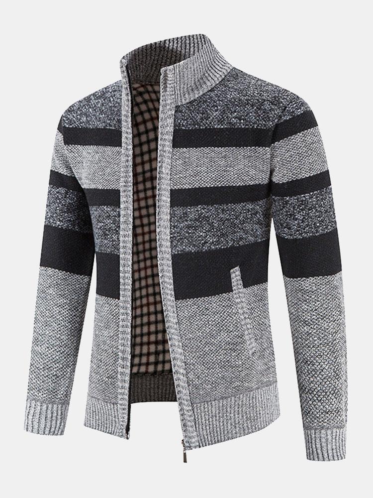 Hayden - Colour Block High Neck Zip Sweater