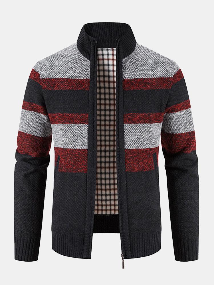 Hayden - Colour Block High Neck Zip Sweater
