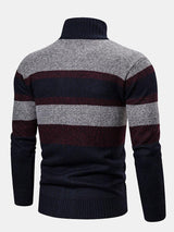Hayden - Colour Block High Neck Zip Sweater