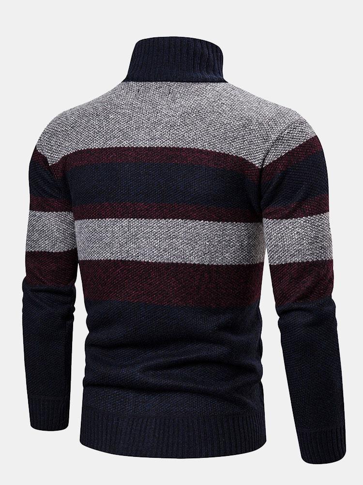 Hayden - Colour Block High Neck Zip Sweater