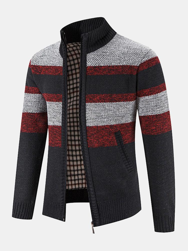 Hayden - Colour Block High Neck Zip Sweater