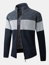 Jasper - Colour Block Patchwork Zip Sweater