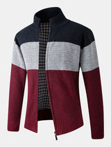 Jasper - Colour Block Patchwork Zip Sweater