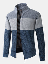 Jasper - Colour Block Patchwork Zip Sweater