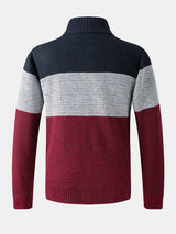 Jasper - Colour Block Patchwork Zip Sweater
