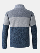 Jasper - Colour Block Patchwork Zip Sweater