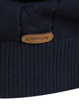 Lincoln - Contrast Pattern Jacquard Quarter-Zip Sweater