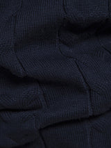 Lincoln - Contrast Pattern Jacquard Quarter-Zip Sweater