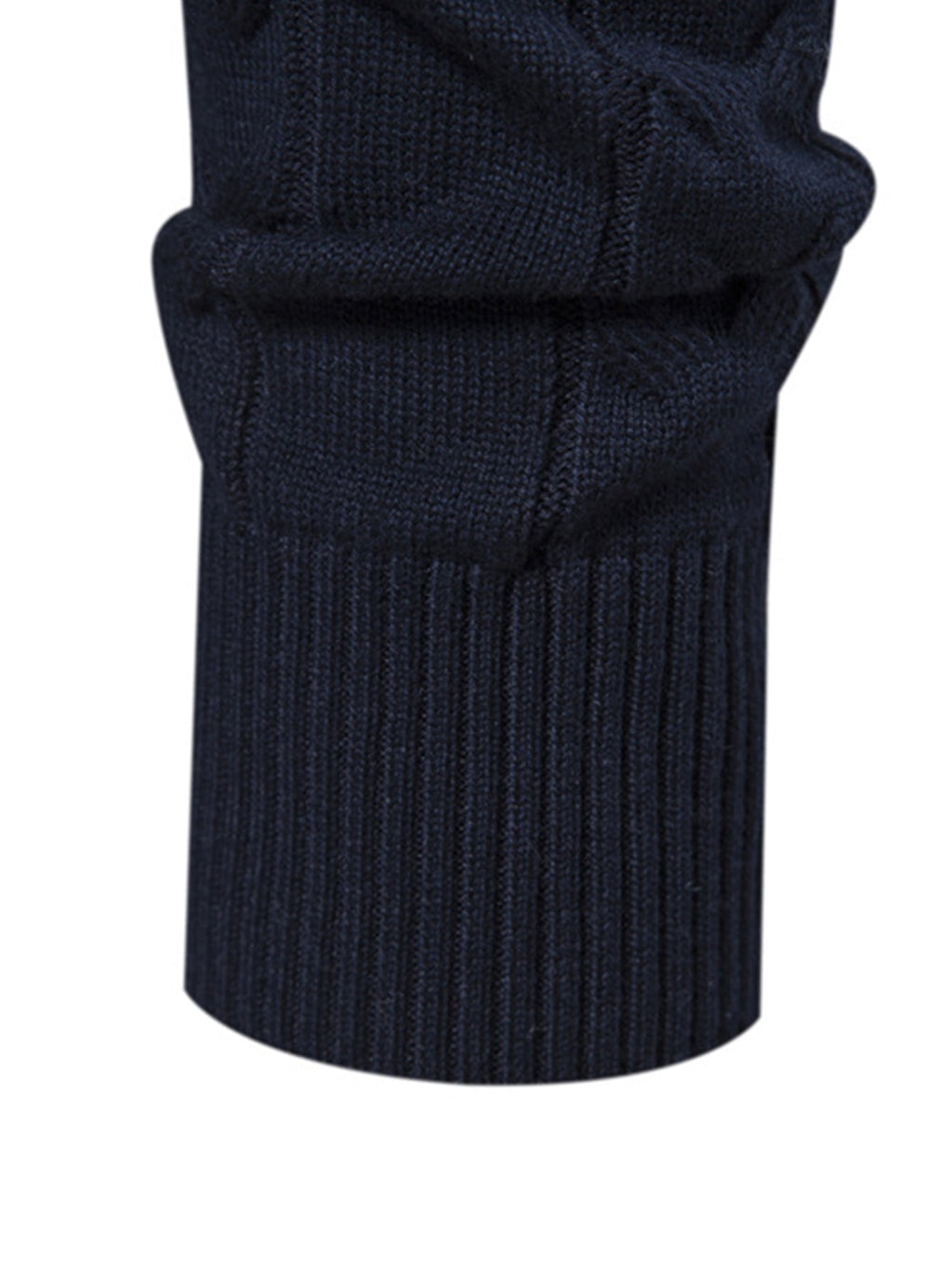 Lincoln - Contrast Pattern Jacquard Quarter-Zip Sweater