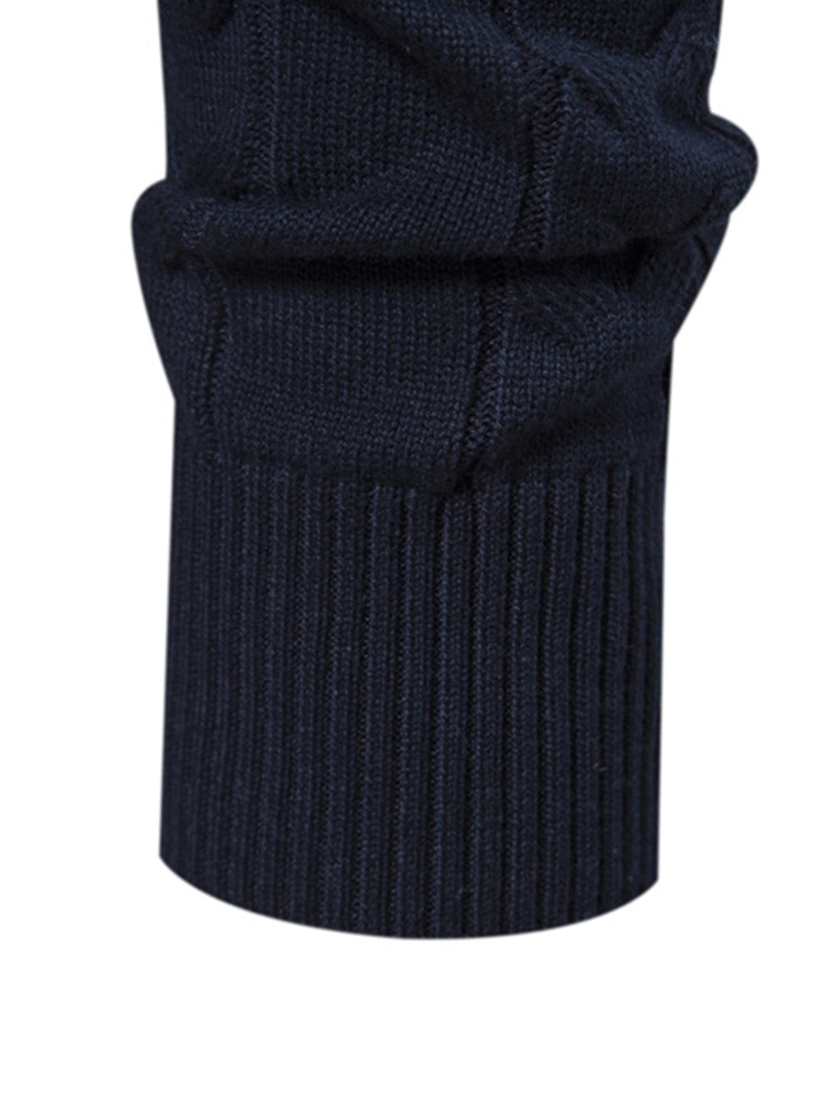 Lincoln - Contrast Pattern Jacquard Quarter-Zip Sweater
