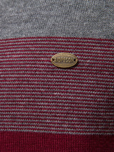 Miles - Contrast Striped Quarter-Zip Sweater