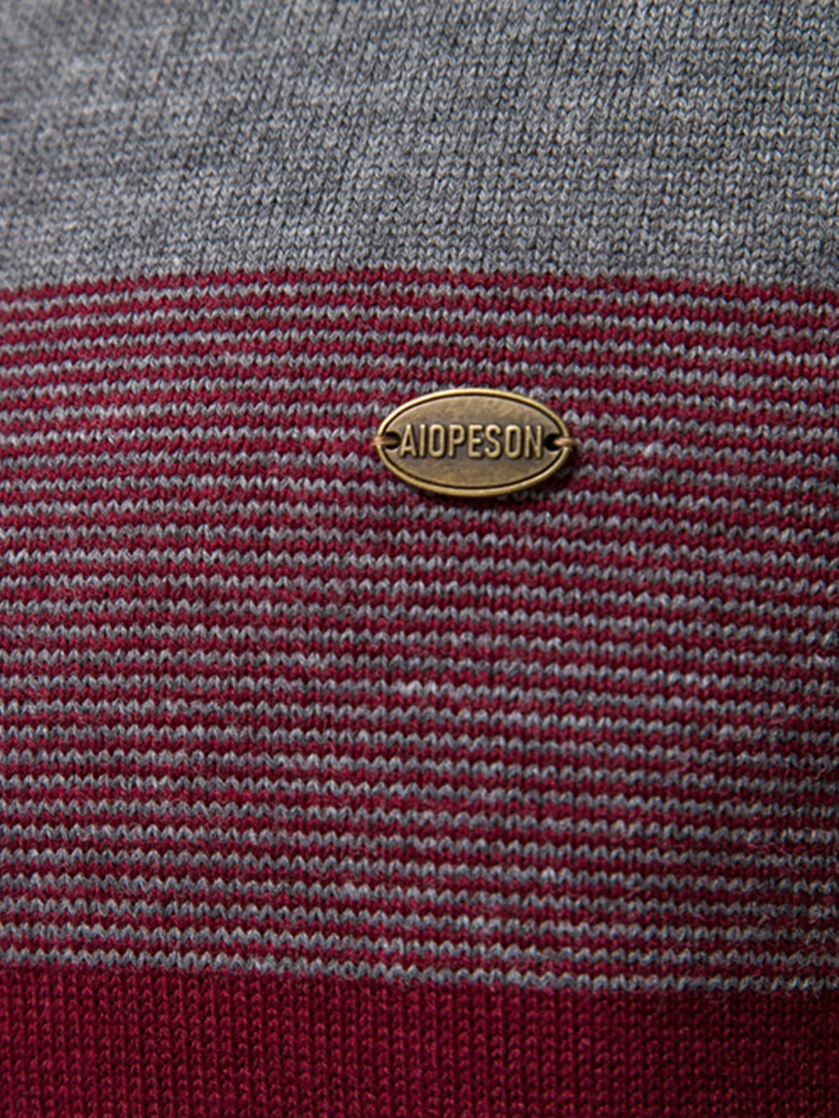 Miles - Contrast Striped Quarter-Zip Sweater
