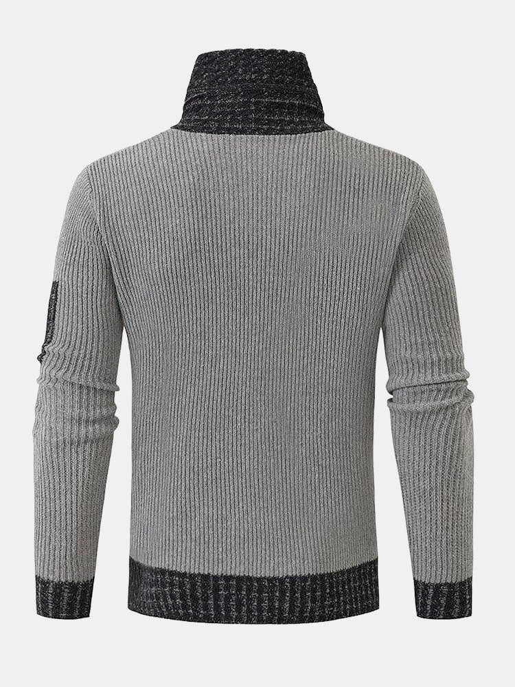 Nash - Contrast Turtleneck Sweater