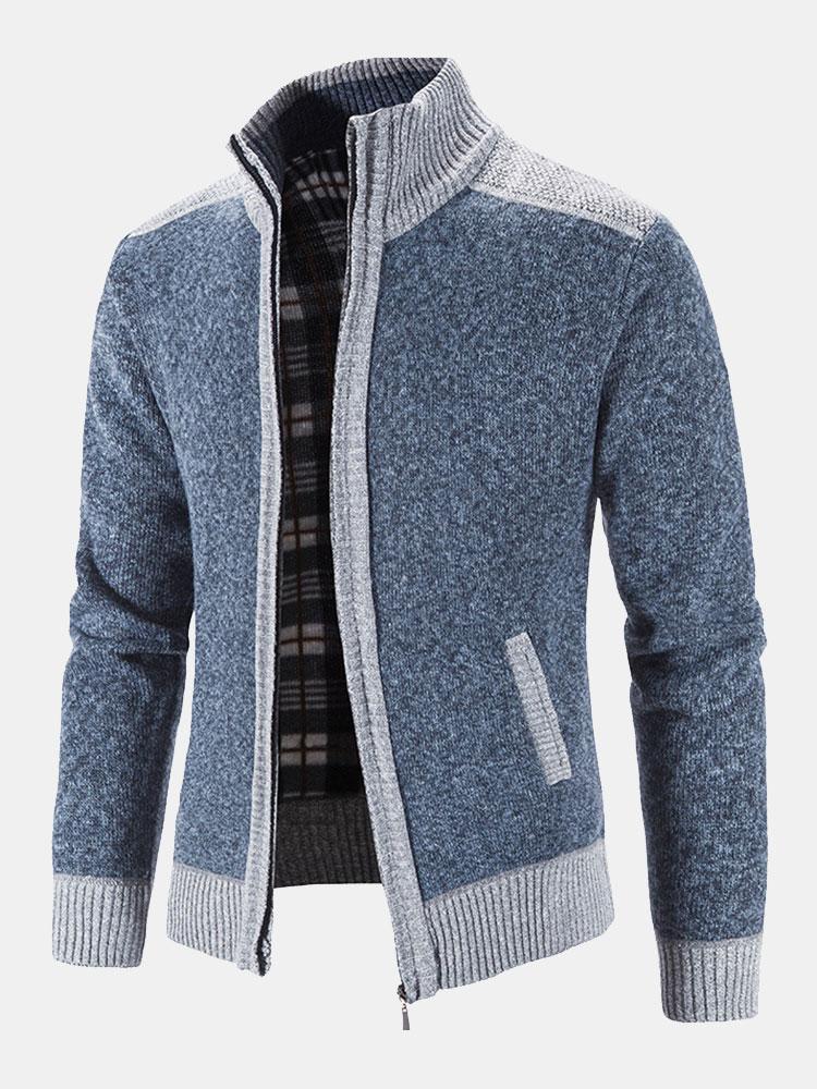 Reese - Contrast Zip Sweater