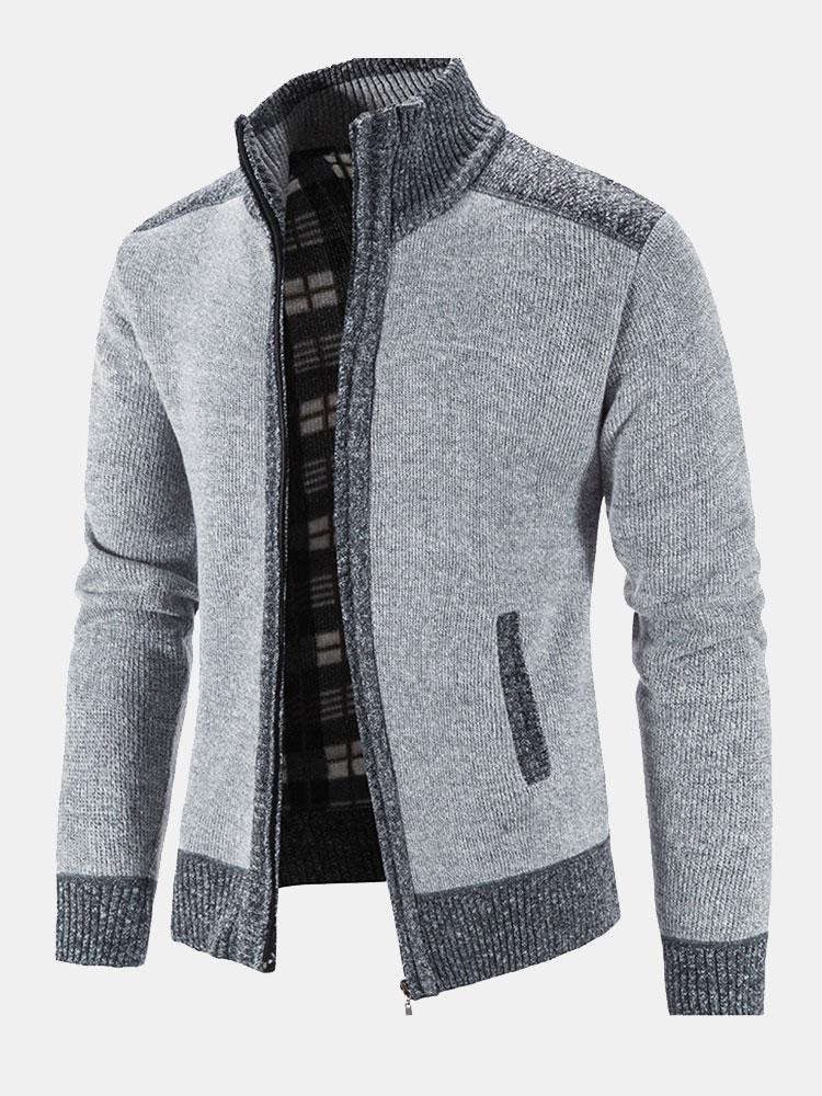 Reese - Contrast Zip Sweater